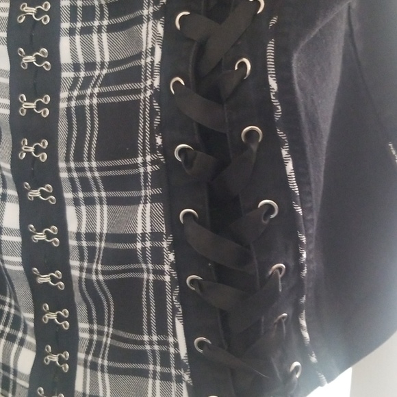 Black & White Torrid x Tripp NYC Corset-Tank - Picture 2 of 4